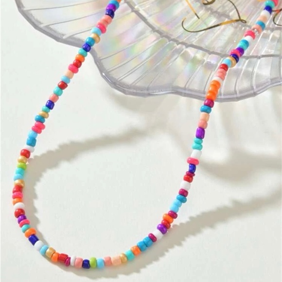 Rainbow Beaded Necklace - Picture 5 of 6